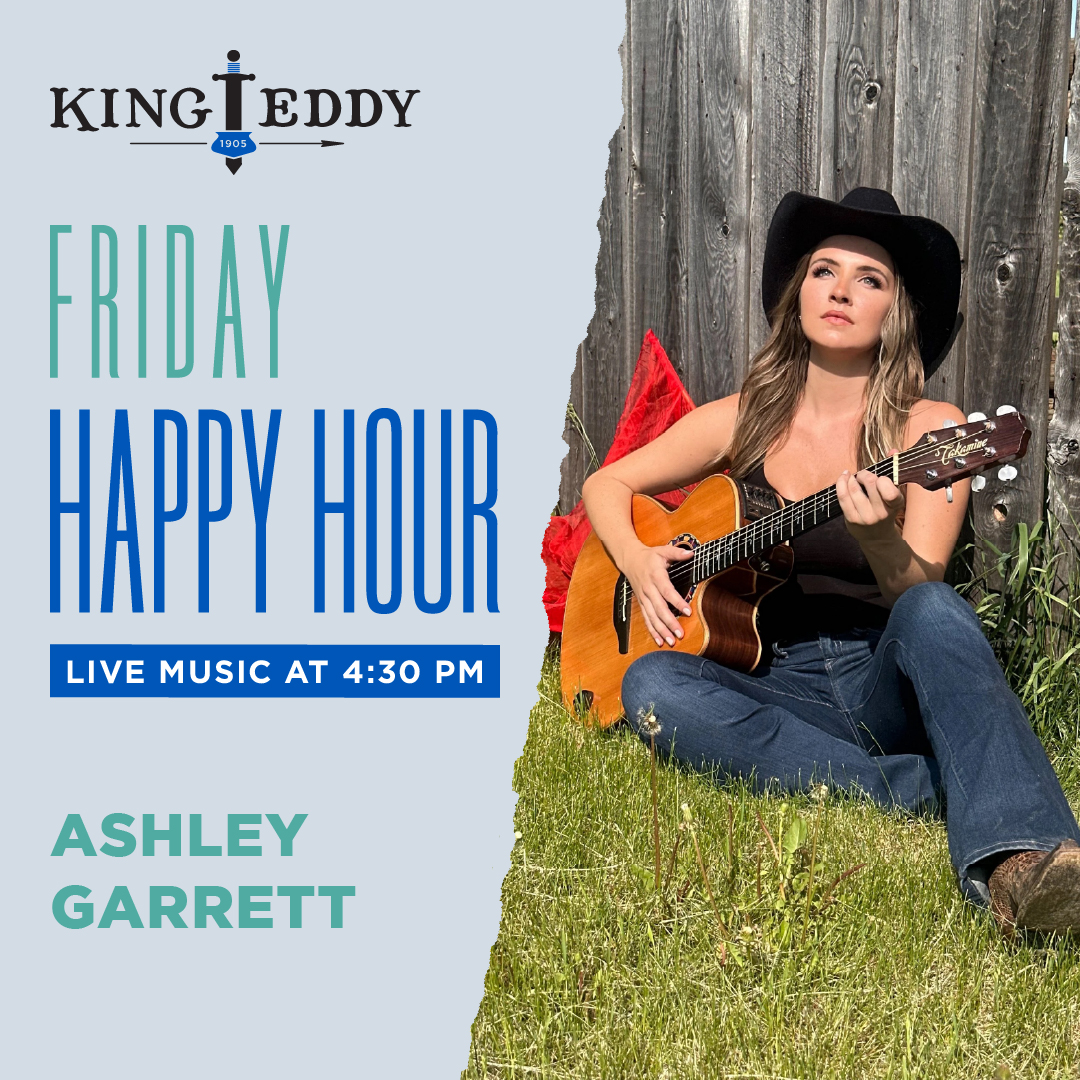 Happy Hour with Ashley Garrett event artwork from King Eddy